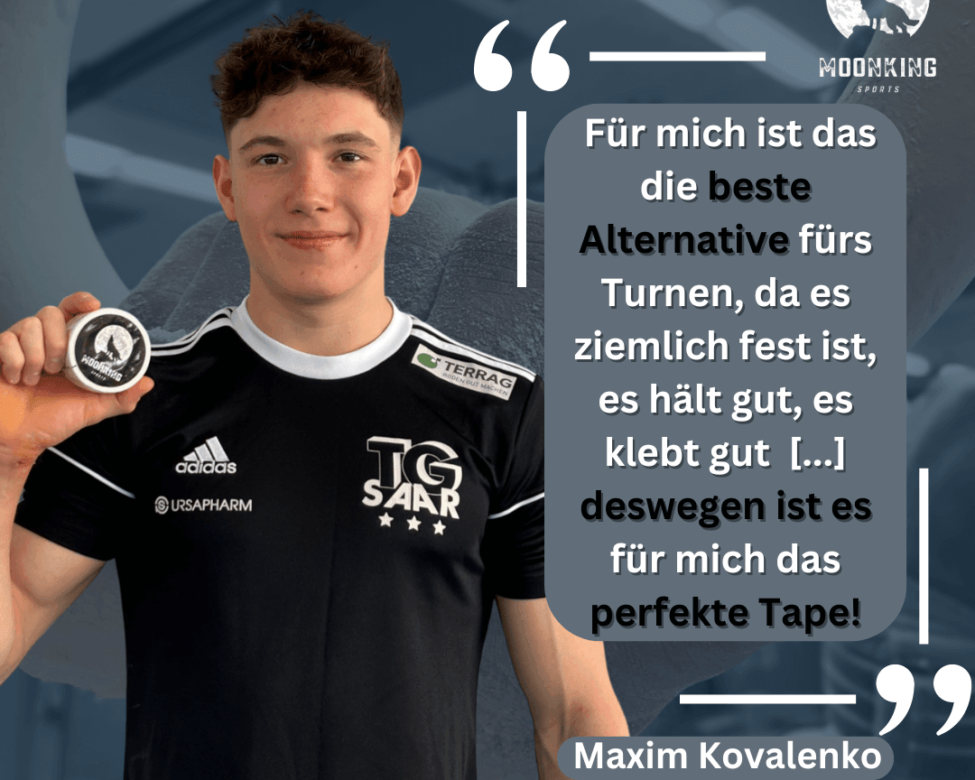 Maxim Kovalenko setzt auf das Sporttape von MoonKing Sports - MoonKing Sports