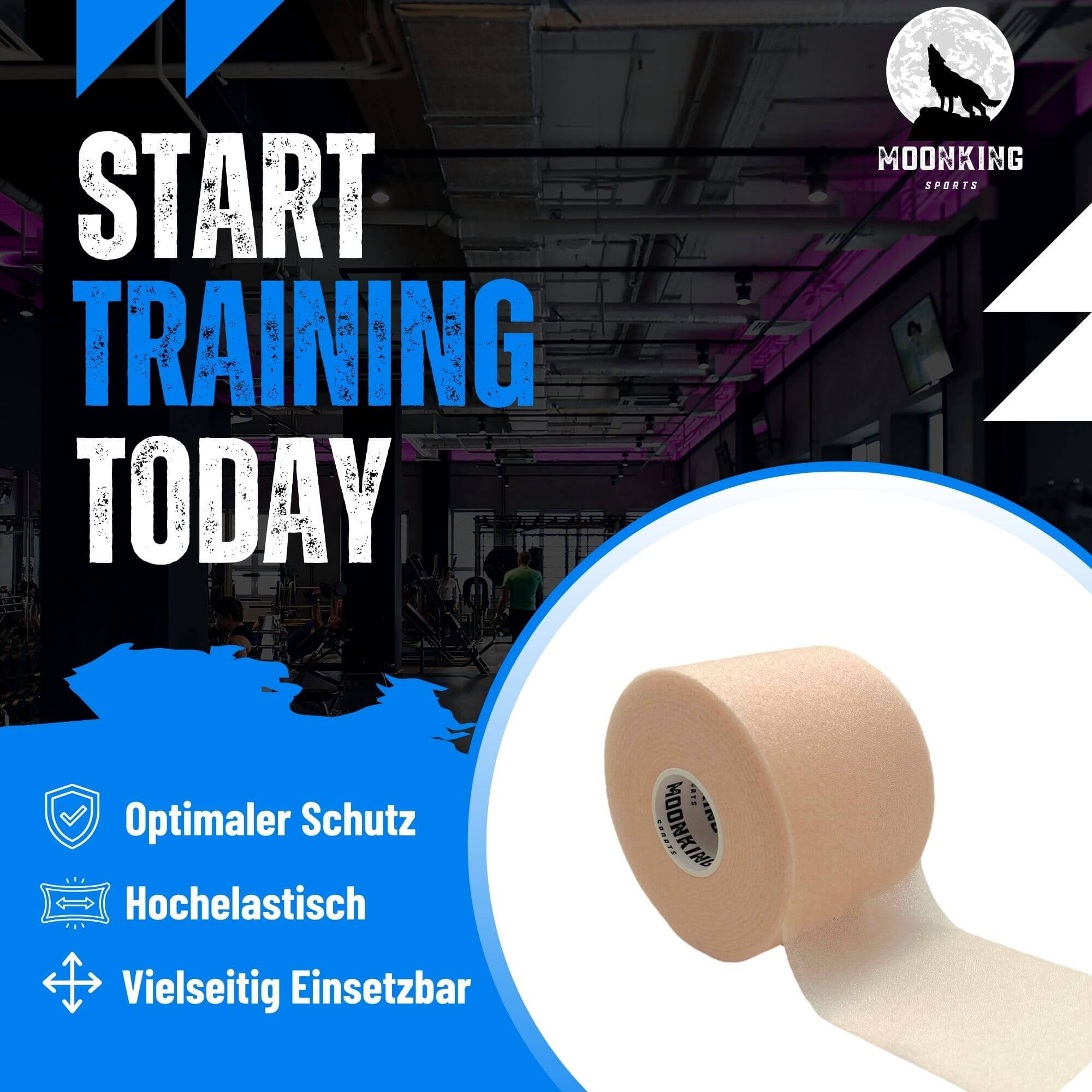Underwrap Tape ist hochelastisch, bietet optimalen Schutz und ist vielseitig einsetzbar.