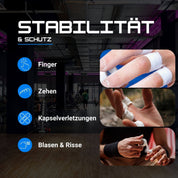 Die Anwendung von Fingertape bei Verletzung oder zum Schutz. Jetzt kaufen!