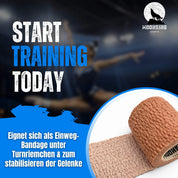 Einweg-Bandage unter Turnriemchen. Für Ringe, Reck & Stufenbarren.