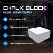 Ein Magnesiablock mit 56g Magnesia und einer Reihe Benefits die dieser mit sich bringt.