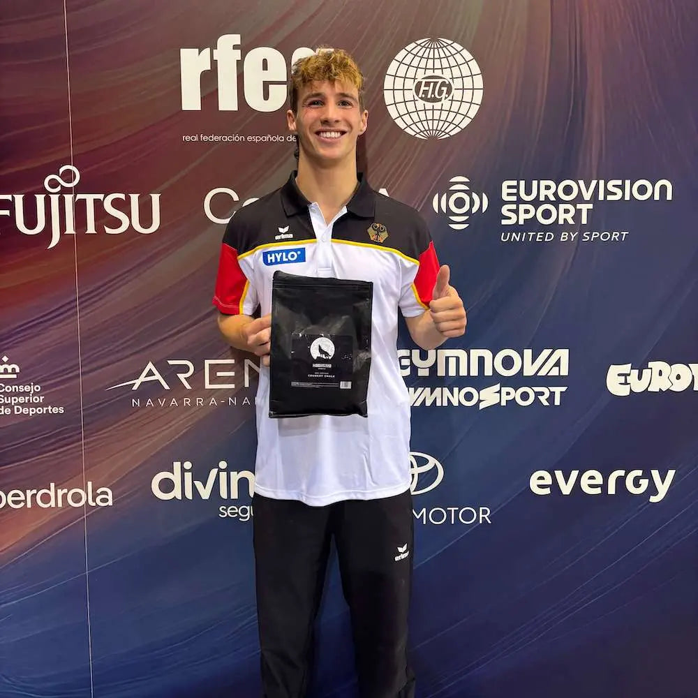 Moritz Braig mit dem Crunchy Chalk von MoonKing Sports