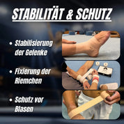 Stabilität und Schutz bei Training und Wettkampf, mit dem Turntape von MoonKing Sports.