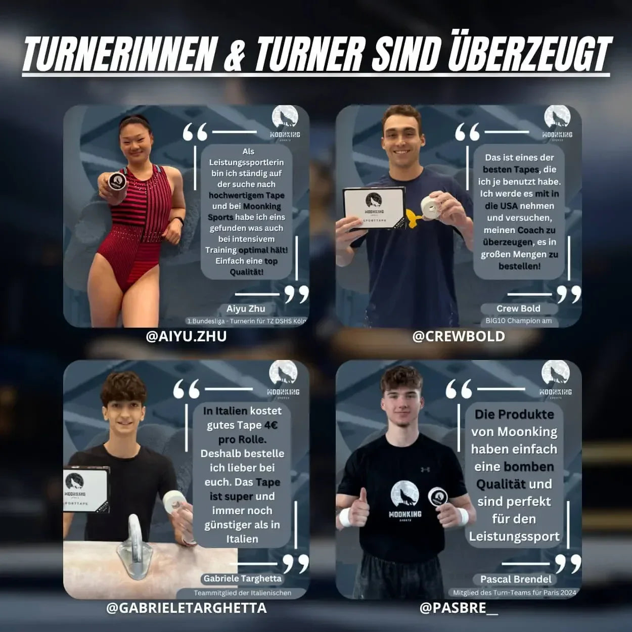 Sporttape von MoonKing Sports - Turnerinnen & Turner empfehlen. Jetzt kaufen!