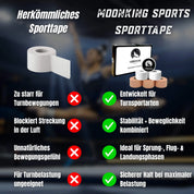 Der Vergleich zwischen herkömmlichen Tape und Premium Tape von MoonKing Sports